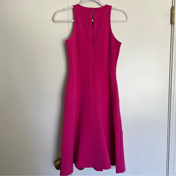 NWT Banana Republic Bright Pink Racerback Sleeveless Midi Dress size 0 Petite - Picture 7 of 14